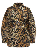 Ganni Brown Recycled Polyamide Coat