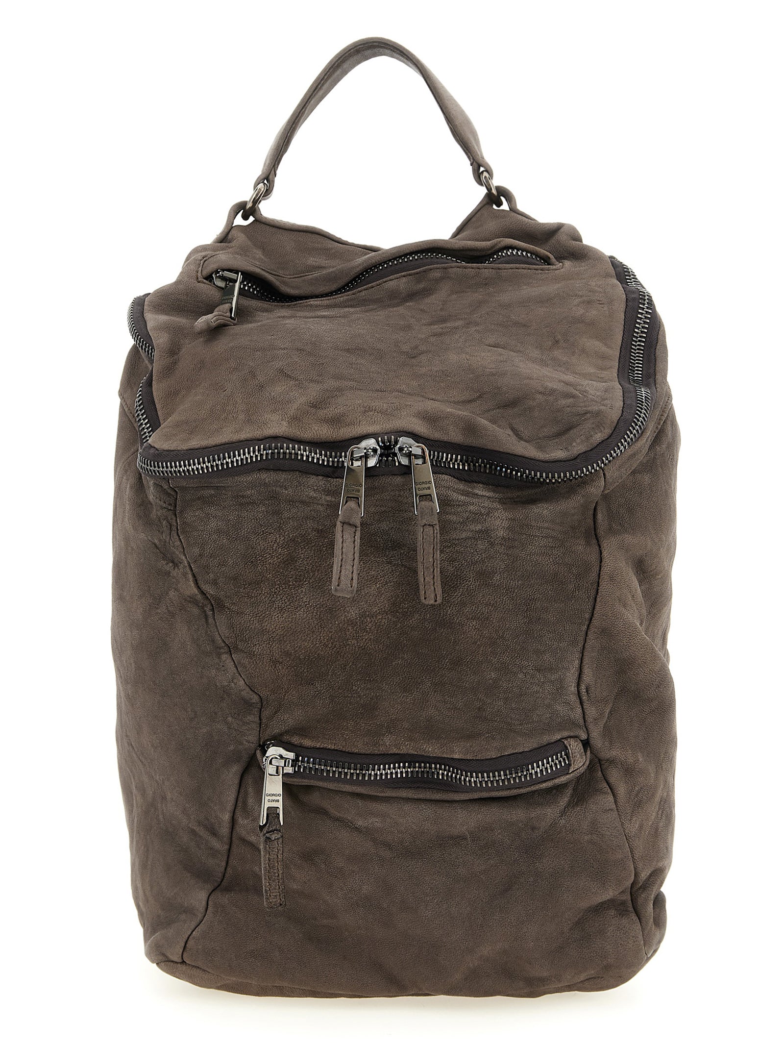 GIORGIO BRATO Brown Lamb Leather Backpack