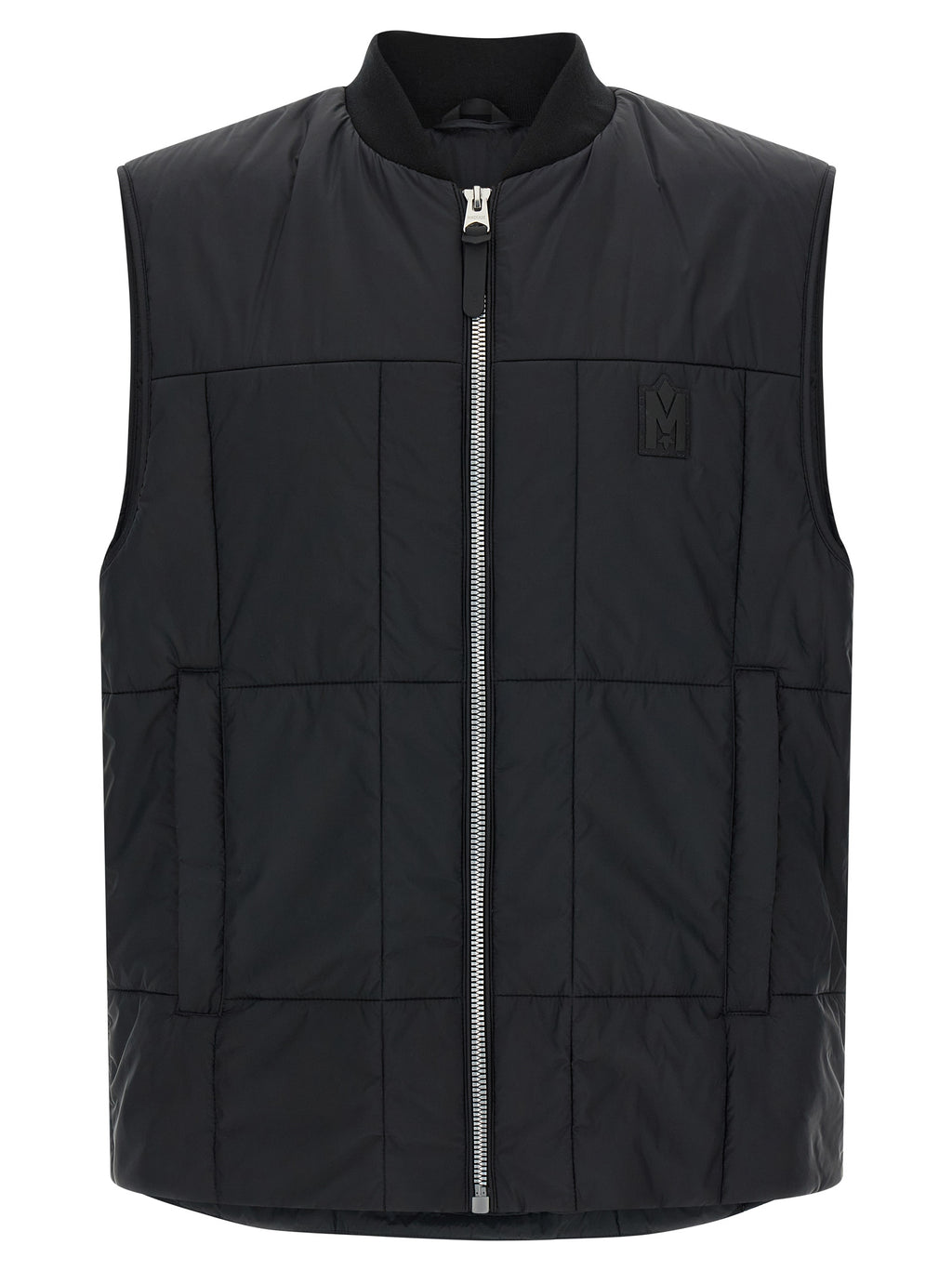 Black Nylon Sleeveless Jacket