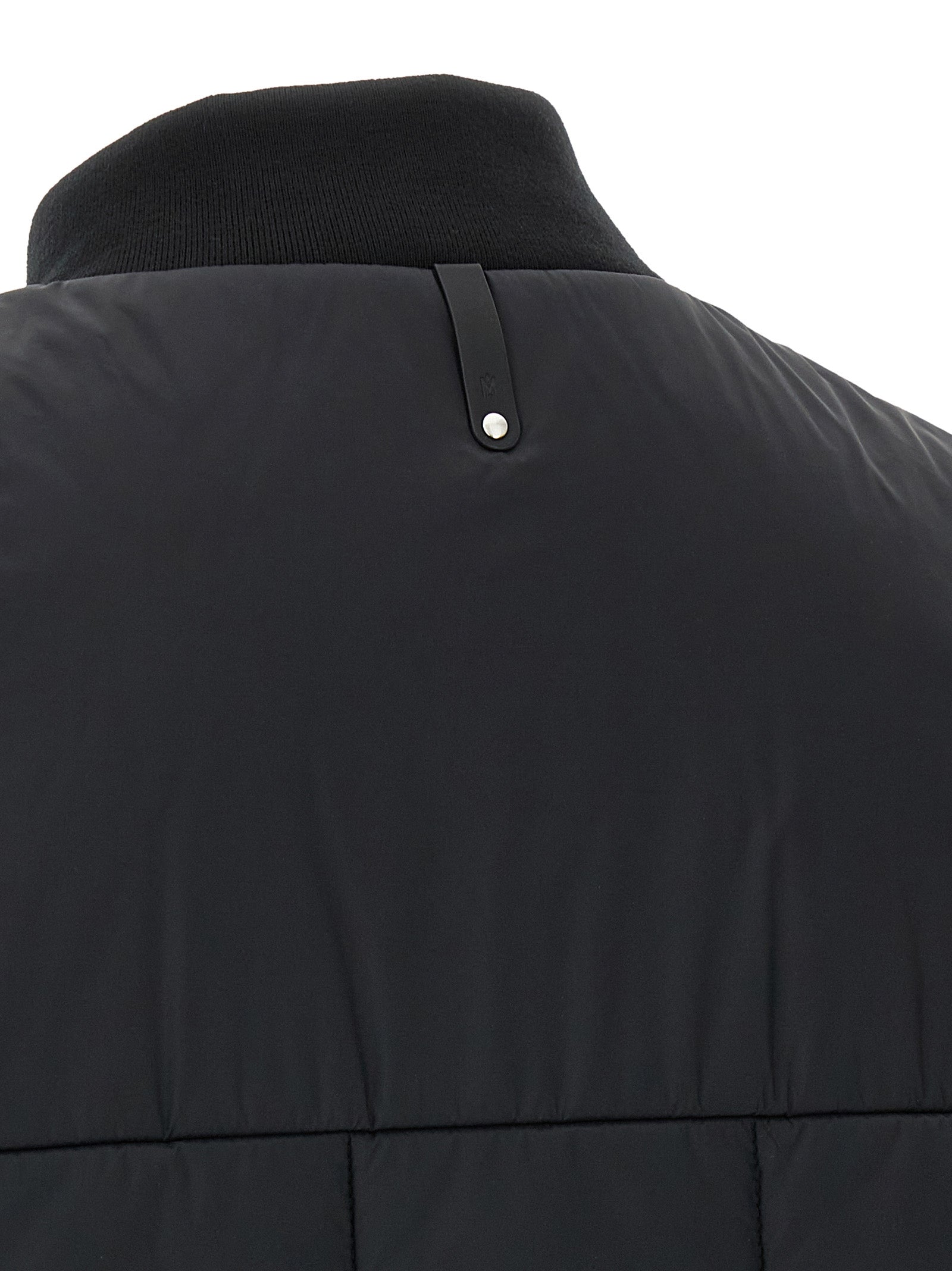 Black Nylon Sleeveless Jacket