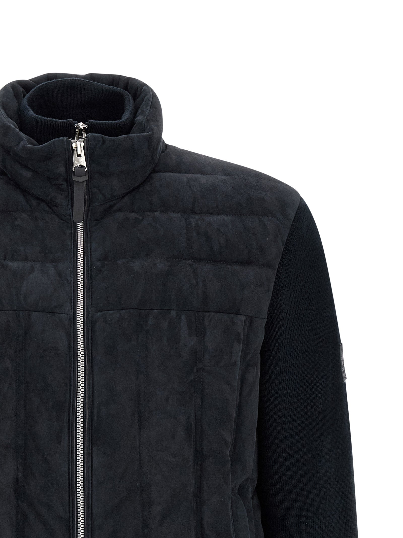 Blue Virgin Wool Full-Length Jacket