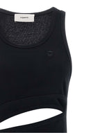 Coperni Black Organic Cotton Short Dress
