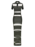 Coperni Bicolor Cotton Long Dress