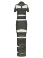 Coperni Bicolor Cotton Long Dress