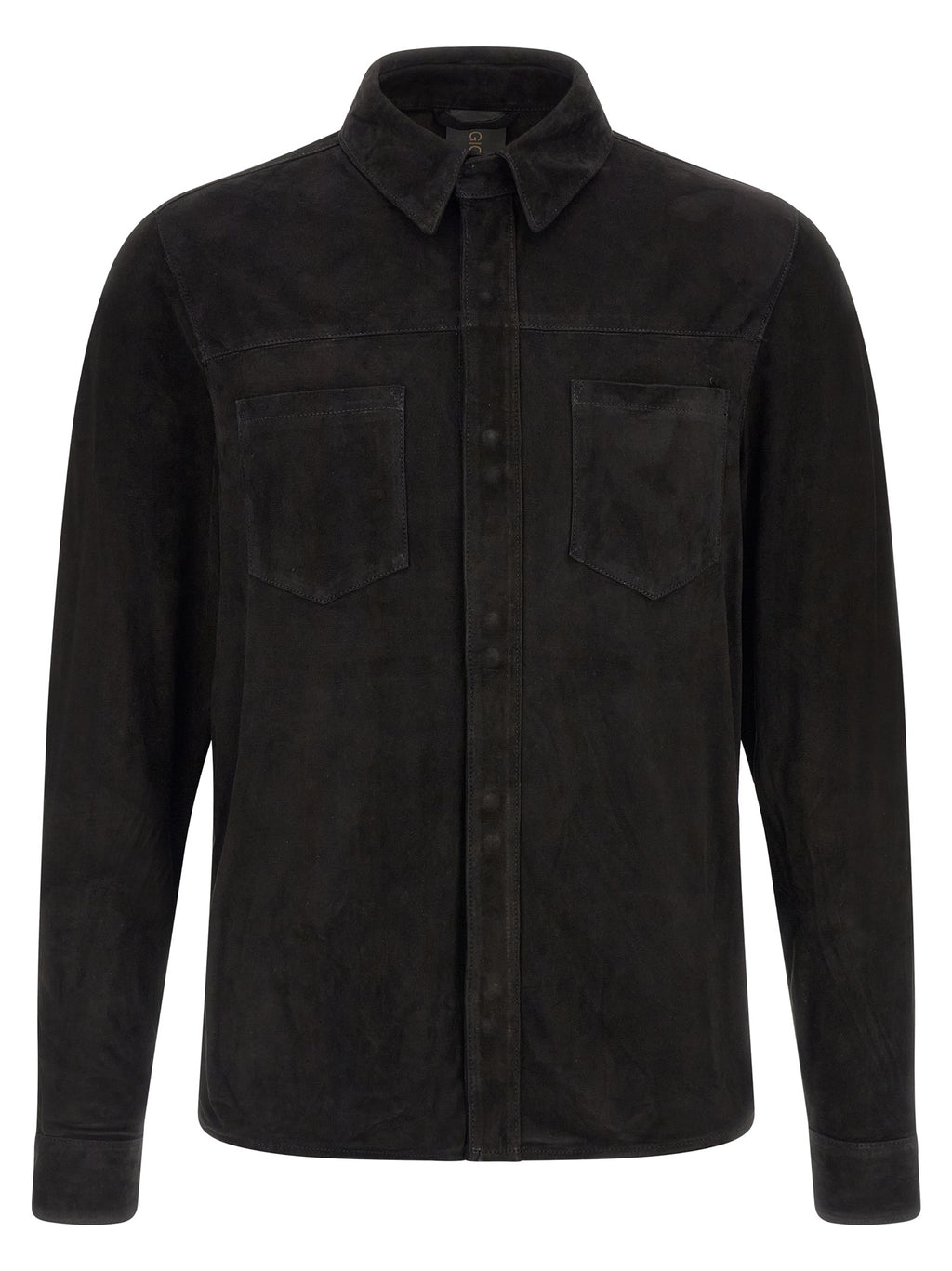 GIORGIO BRATO Black Suede Leather Blouse