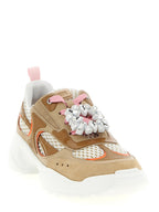 Roger Vivier Beige Calfskin Athletic Sneakers