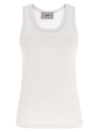 Coperni White Cotton Sleeveles T-Shirt