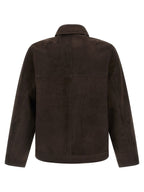 GIORGIO BRATO Brown Suede Leather Leather Jacket