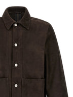 GIORGIO BRATO Brown Suede Leather Leather Jacket
