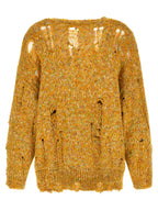 R13 Bicolor Alpaca Leather Cardigan