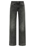 R13 Gray Cotton Straight-Leg Jeans