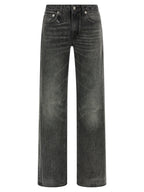 R13 Gray Cotton Straight-Leg Jeans