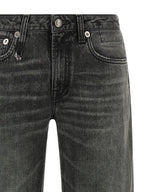 R13 Gray Cotton Straight-Leg Jeans