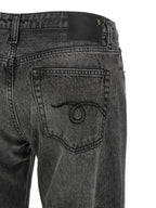 R13 Gray Cotton Straight-Leg Jeans