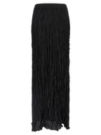 Black Silk Mini Skirt