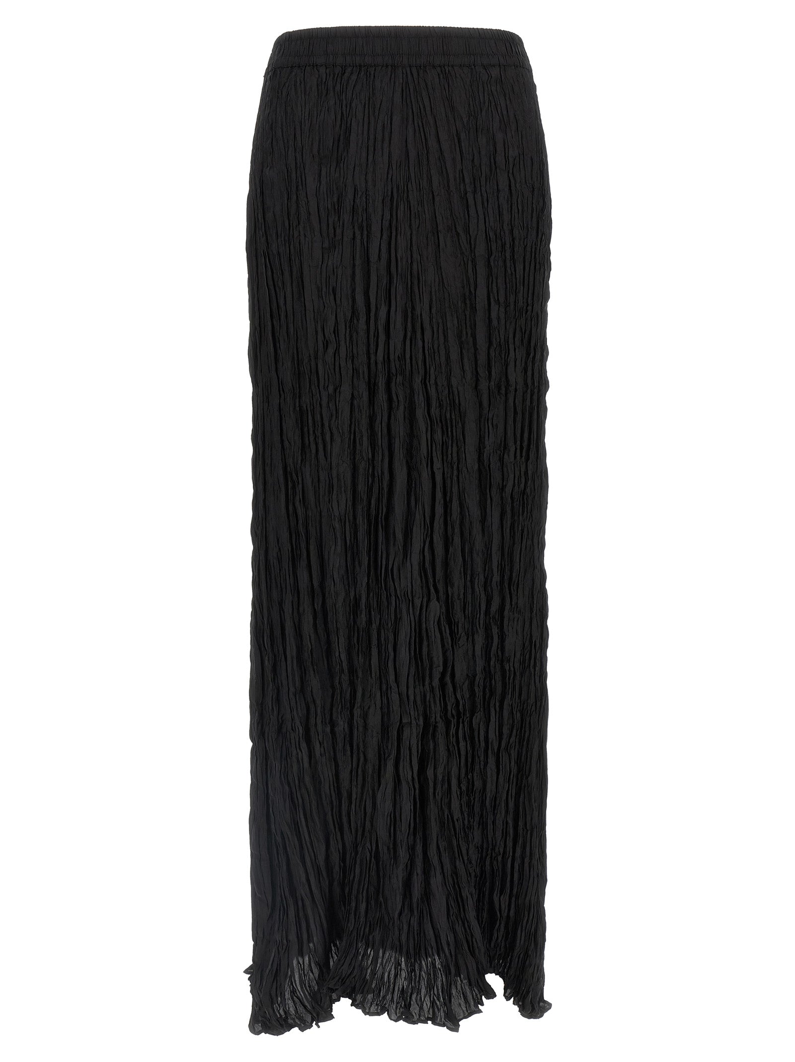 Black Silk Mini Skirt
