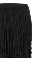Black Silk Mini Skirt