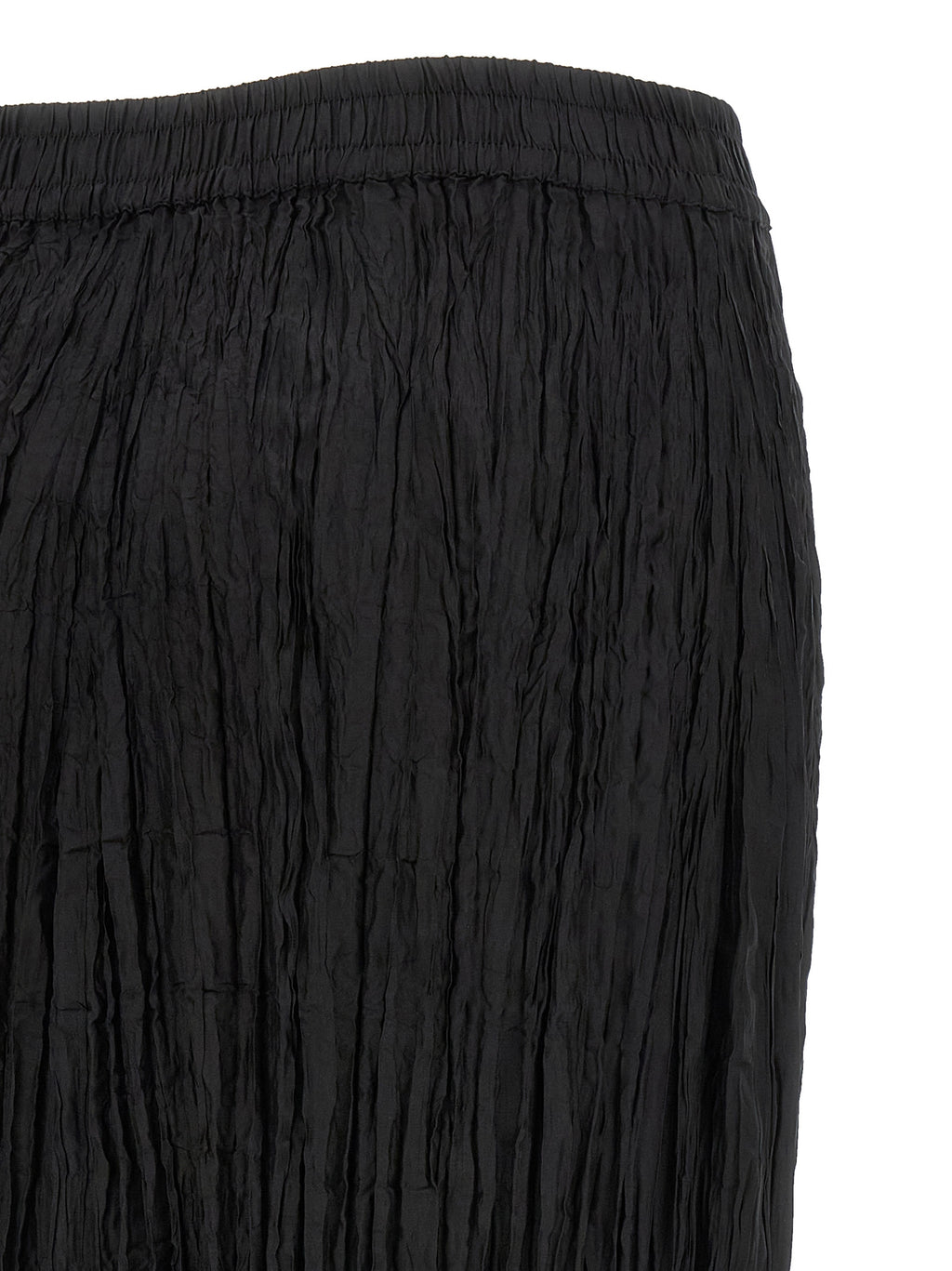 Black Silk Mini Skirt