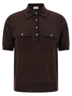 P.A.R.O.S.H. Brown Wool Polo Shirt