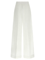 P.A.R.O.S.H. White Cotton Casual Pants