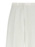 P.A.R.O.S.H. White Cotton Casual Pants