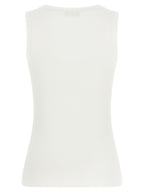 P.A.R.O.S.H. White Cotton Sleeveles T-Shirt