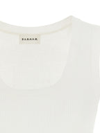 P.A.R.O.S.H. White Cotton Sleeveles T-Shirt