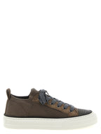 Brunello Cucinelli Brown Cotton Low Top Sneakers