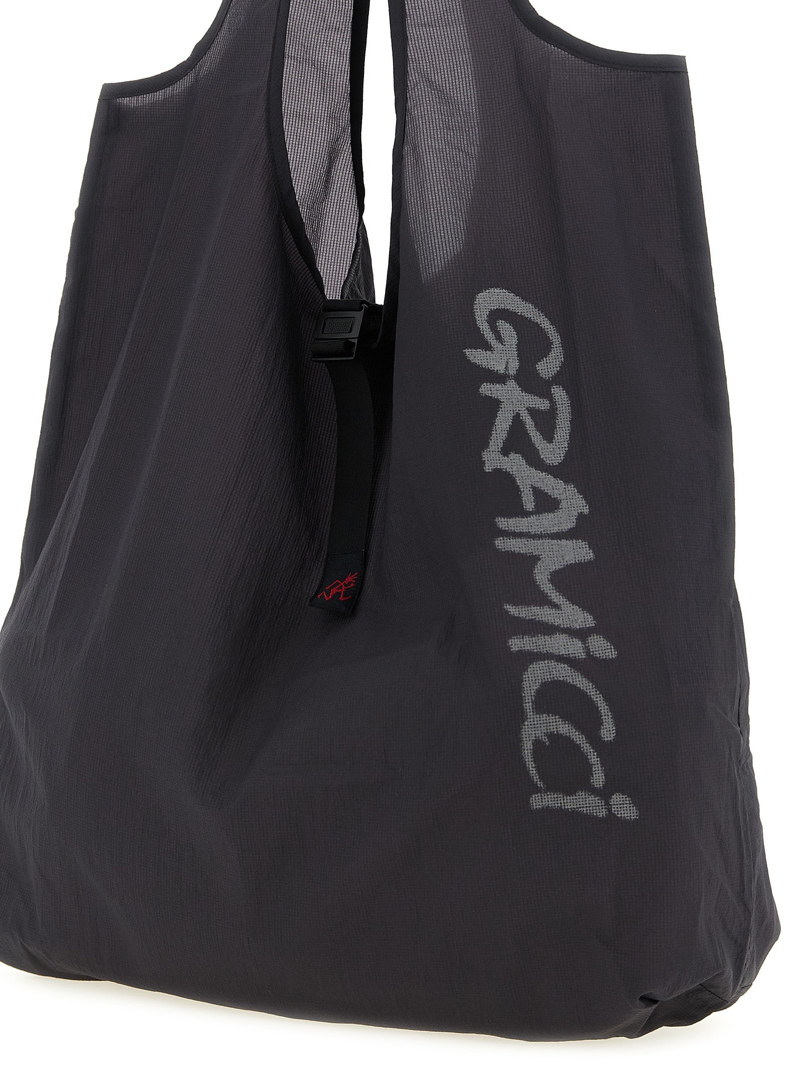 Gray Nylon Tote Bag