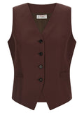 Alberto Biani Brown Viscose Sleeveless Jacket