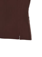 Alberto Biani Brown Viscose Sleeveless Jacket