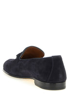 Doucal's Blue Calfskin Slip-On Loafers