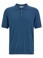 Roberto Collina Blue Cotton Polo Shirt