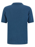 Roberto Collina Blue Cotton Polo Shirt
