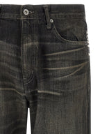Yohji Yamamoto Black Cotton Tapered Jeans