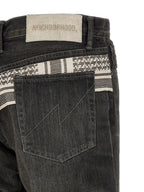Yohji Yamamoto Black Cotton Tapered Jeans