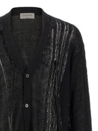 Yohji Yamamoto Black Linen Cardigan