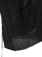 Yohji Yamamoto Black Linen Cardigan