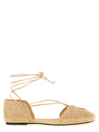 ODISSI Beige Viscose Ballet Flats