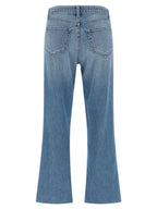 L'Agence Blue Cotton Flared Jeans
