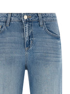 L'Agence Blue Cotton Flared Jeans