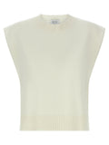 BE YOU White Cashmere Sleeveless Jacket