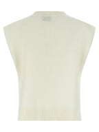 BE YOU White Cashmere Sleeveless Jacket
