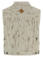 Haikure Gray Cotton Sleeveless Jacket