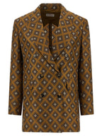 Alberto Biani Brown Silk Blazer