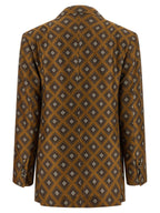 Alberto Biani Brown Silk Blazer