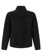 GIORGIO BRATO Black Suede Leather Leather Jacket