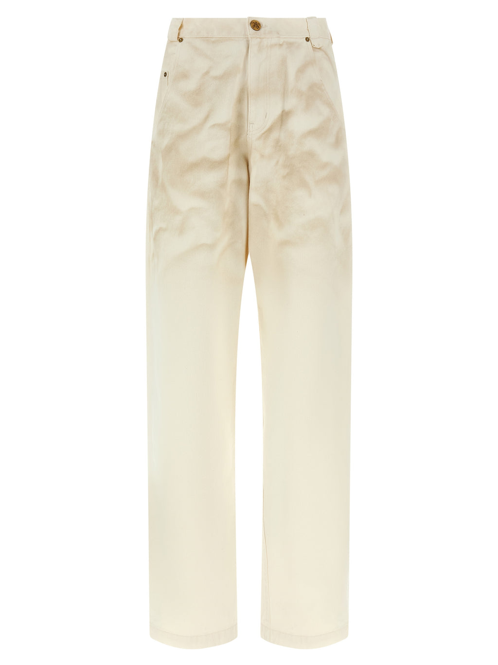 WILLY CHAVARRIA Beige Cotton Tapered Jeans