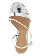 Gianvito Rossi Silver Calfskin Stiletto Heel Sandals