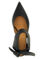 ODISSI Black Lamb Leather Mid Heel Pumps